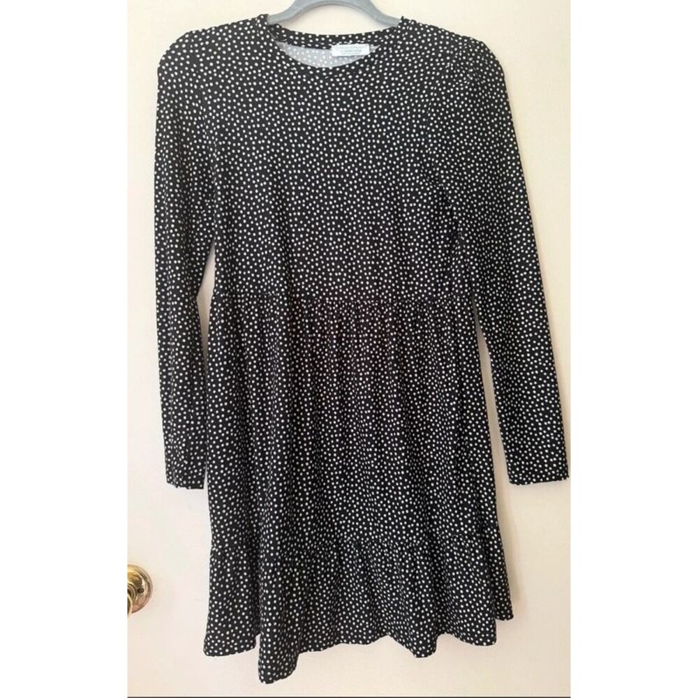 Juniors Primark long-sleeve tiered polka dot babydoll dress